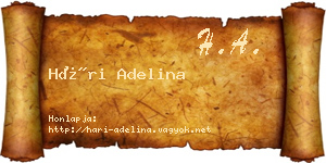 Hári Adelina névjegykártya